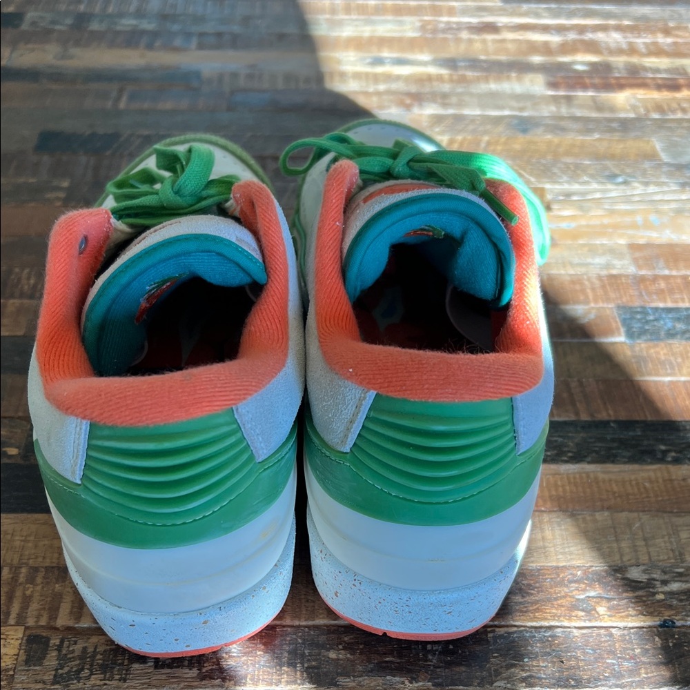 Air Jordan 2 retro “Titan” Sneakers in Green, White, and Orange - Picture 6 of 6